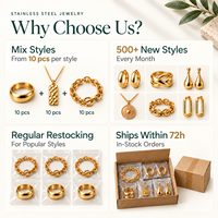 Boucles d'oreilles pendantes carrées marron en acier inoxydable 304 plaqué or 18 carats sous vide, style épingle de sûreté côtelée, 40x11 mm, bijoux pour femmes
