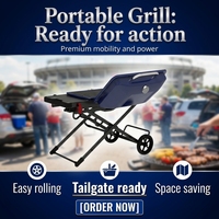 Barbecue à gaz portable moderne de style coréen en acier, 2 brûleurs, commande par bouton, réglable, avec plaque de cuisson et sécurité flamme