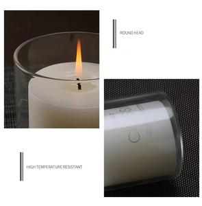 Candele a Colonna Bianche Profumate Extra Grandi Personalizzate Romantiche Decorative per Matrimoni in Barattolo di Vetro Cilindrico all'Ingrosso - Product Image 6