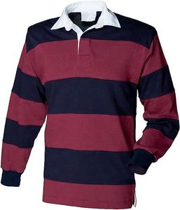 Hot Sale Langarm Rugby Jersey Herren Schwarz-und Halbweiß Rugby Trikots Einfarbig - Product Image 4