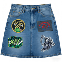 Badges brodés en tissu personnalisés en gros, à coudre, patchs brodés pour vêtements, patch tissé avec broderie, patchs thermocollants