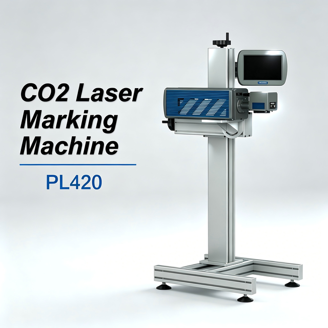 CO2 Laser Marker for Carton Box Paper Bag Wooden Products and Plastic Packaging