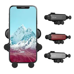 Dit Is Een Air Vent Mount Mobile Smart Phone Holder Auto Zwaartekracht Koppeling Handige Auto Intrekbare Lock Sensing Beugel In retail P