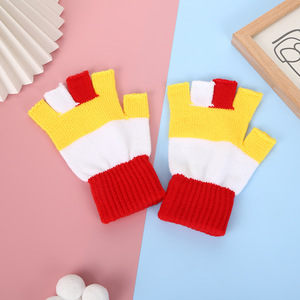 Écharpe tricotée personnalisée pour adultes <span class=keywords><strong>Den</strong></span> <span class=keywords><strong>Bosch</strong></span> Oeteldonk Carnaval Collection Hiver Chaud Rouge Blanc Jaune Rayures Style Long - Product Image 4