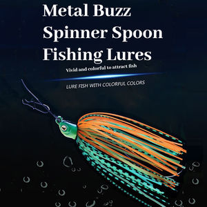 Leurre de pêche Water Stopper Bearded Man Jigs avec paillettes rotatives anti-accrocs, tête plombée et appât vivant composite - Product Image 2