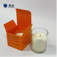 Boîtes en papier d'emballage orange de luxe imprimées avec estampage à chaud, pliables, personnalisées, pour bougies, lotions, fabricants