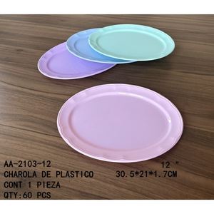 ถาดเสิร์ฟพลาสติก ZAA ขนาด 12 นิ้ว รุ่น AA-2103-12 สำหรับงานจัดเลี้ยง ระดับพรีเมียม ทันสมัย หรูหรา คลาสสิก สไตล์จีน - Product Image 1