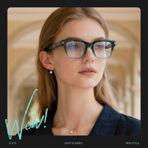 Gafas de Sol Cuadradas Extra Grandes de Moda, Montura con Color Degradado, Gafas Ópticas para Mujer, Montura de Gafas TR90 Ligeras con Prescripción Médica - Product Image 2