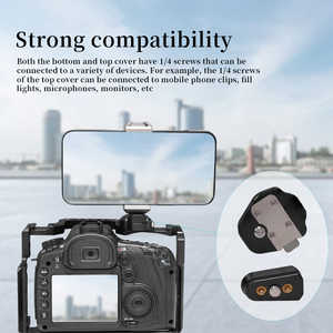 Accessoire en aluminium personnalisé Mini plaque de dégagement rapide pour moniteur de champ de caméra, trépied, bras articulé, bras magique, support de flash - Product Image 6