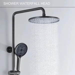 Ensemble <span class=keywords><strong>de</strong></span> douche pluie blanc pour salle <span class=keywords><strong>de</strong></span> bain avec robinet cascade à poignée unique, valve en céramique et jet <span class=keywords><strong>de</strong></span> massage pour hôtels - Product Image 3