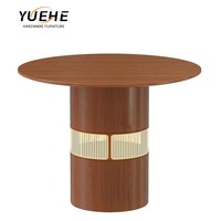 Vente en gros de meubles de restaurant chaise table basse ronde noire tables à manger chaises avec 6 chaises ensemble meubles de salle à manger
