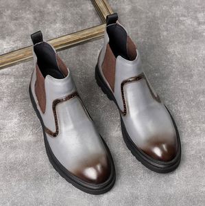 Design Fashion Shoes Genuine Leather Men <b>Boots</b> Wholesale Men's Fashion Chelsea <b>Boots</b> - Product Image 5