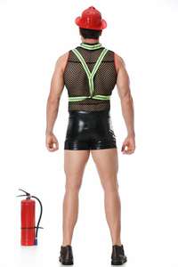 <span class=keywords><strong>Costume</strong></span> de Cosplay <span class=keywords><strong>Homme</strong></span> <span class=keywords><strong>Pompier</strong></span> 2026 – Tenue de Performance Sexy pour Adultes (Haut et Legging) - Product Image 6