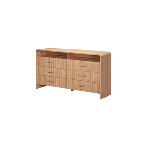 RIVEO RANGE Collection Wooden Home Furniture High Grade Solid Wood Dresser 6 Drawers Wood Bedroom Cabinet Storage - Product Image 1