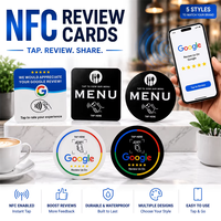 Panneau NFC carré pour paiement par carte de visite avec support PVC étanche pour commerce de détail, salon, restaurant, autocollant de table, puce NTAG215