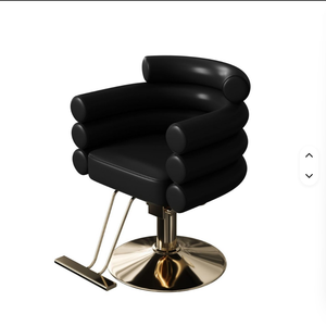 Fauteuil de coiffure professionnel moderne en métal, luxueux, durable et portable, avec pompe hydraulique inclinable pour la coupe et la permanente, idéal pour barbier et hôtel - Product Image 1