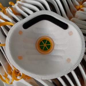 Masker Respirator Sekali Pakai LOGO Custom Katup Ekshalasi Kain Non-Woven 4 Lapis FFP2 Masker Anti-Debu Tahan Bahan Kimia - Product Image 4