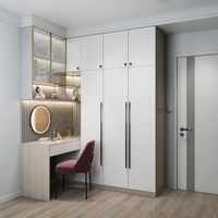 Armoire dressing moderne blanche, design européen de luxe, meuble de rangement pour chambre à coucher