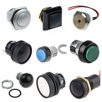 Interrupteur à bouton-poussoir 76-9440/439088B, trou de montage de 22 mm, montage sur panneau, fonctionnement momentané, unipolaire double position, IP67