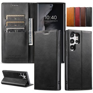 Funda de cuero tipo billetera de TPU magnética de estilo comercial con tarjeta para <span class=keywords><strong>Samsung</strong></span> S25 S24 S23 S22 funda plegable de tarjeta ultra para iPhone 16 15 - Product Image 4