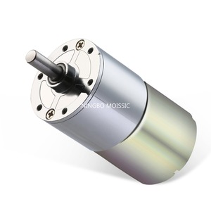 Moteur à engrenages à réduction de vitesse électrique à couple élevé DC 12V 100RPM, arbre de sortie centré, diamètre de la boîte de vitesses 37mm - Product Image 5