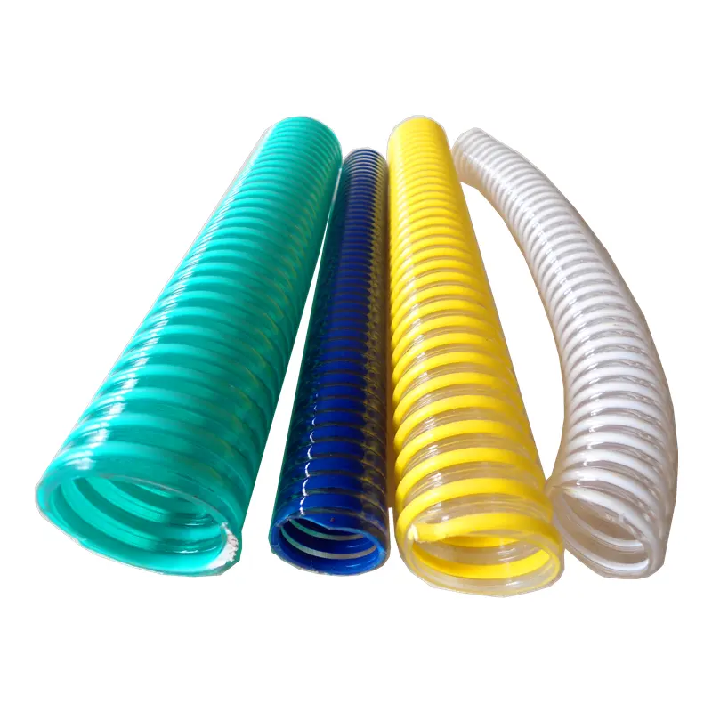 Flexible corrugated surface pvc vacuum suction hose