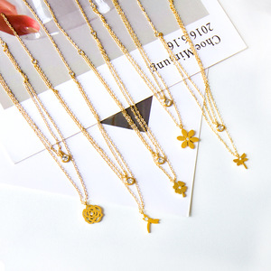 Conjunto de collar con colgante de cruz de acero inoxidable, diseño de corona de corazón, joyería de regalo para mujer, estilo minimalista a la moda - Product Image 4