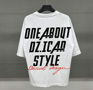 Streetwear Designer T-shirts à épaules tombantes Coton Sérigraphie T-shirt Boxy lourd T-shirts graphiques surdimensionnés personnalisés Hommes - Product Image 2