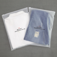 Sac d'Emballage Personnalisé à Logo Imprimé en PVC PE pour Vêtements, avec Fermeture Éclair Coulissante en Plastique