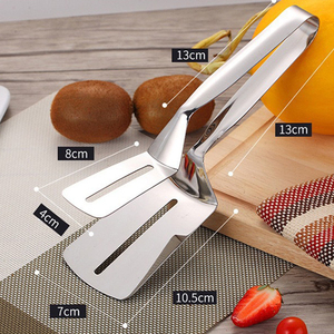 Utensilio de Cocina Multifuncional de Acero Inoxidable, Pinza Metálica para Freír, Espátula para Carne, Pinzas para Barbacoa, Espátula para Pescado, Pinzas para Pan y Alimentos Fritos - Product Image 2