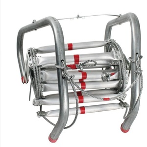 Escalera de cuerda de aleación de aluminio con alambre de acero, escalera de rescate portátil para escape de incendios en edificios altos, para uso en emergencias. - Product Image 1