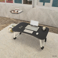 Table de lit portable convertible en métal pour ordinateur portable avec design pliable réglable