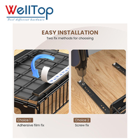 Nouveautés WELLTOP : Organisateur de placard coulissant, tiroirs coulissants, étagères de garde-manger, paniers fixes en fil métallique, étagère en acier au carbone