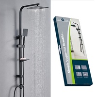 Système de douche mural en laiton pour hôtel de luxe, kit de pomme de douche pluie avec finition chromée, design moderne, jets doux et effet pluie