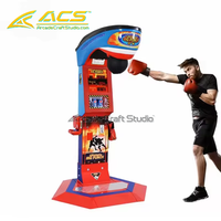 Machine de boxe d'arcade Dragon Punch à monnayeur ACS Factory pour adultes, jeu de frappe à billets, garantie 1 an, en métal
