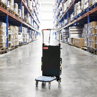 Chariot d'escalier électrique pliable à quatre roues certifié CE 300 kg avec moteur, chariot à main motorisé, outils de shopping personnalisables OEM