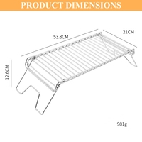 Accessoires de barbecue gril de feu de camp pliant Portable en acier inoxydable barbecue support de cuisson grille grille pour pique-niques et Camping