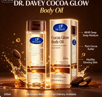Huile pour le corps DR.DAVEY Cocoa Glow, hydratante et éclaircissante, soin de la peau, 200 ml