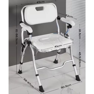 High Quality Wall-Mounted Foldable Bathroom Safety Chair Handrail Disabled Folding for Elderly Bathing Stool Shower Seats - Product Image 2