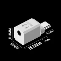 Typ-C 3,5mm Kopfhörer-Adapter USB-C Buchse Konverter 32Bit/384KHz Hi-Res DAC Aux Audio Dongle Laptop Smartphone Tablet 100% OEM