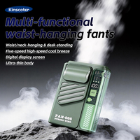 Ventilateur de taille rechargeable et portable, au design robuste pour l'extérieur, choix compact pour la randonnée en plein air