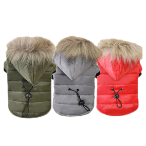 Luxury Cotton Dog Coat with Print Design Sport Style Winter Apparel Machine Washable Simple Design - Product Image 1