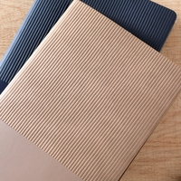Agenda d'affaires relié thermiquement en cuir PU texturé A5, 100 feuilles, papier ligné 100 g/m², marque-page en ruban, journal exécutif