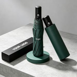 Cadeau d'entreprise promotionnel, parapluie automatique pliable à 3 volets, imprimé personnalisé multicolore avec logo, pare-soleil - Product Image 1