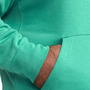 Sweat-shirt à capuche pour homme, couleur turquoise, coupe classique, couleur unie, avec poche, style décontracté, vêtement d'automne, en tissu French Terry tricoté - Product Image 5