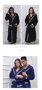 Accappatoio di Lusso ODM per Inverno, Autunno/Primavera, Lunghezza al Ginocchio, Caldo, Spesso, Unisex, Traspirante, Asciugatura Rapida, Alta Grammatura 400, per la Notte - Product Image 6