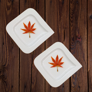 Assiette carrée en céramique Thanh Le 20cm | Vaisselle vietnamienne artisanale pour salle à manger et décoration | Vente en gros disponible - Product Image 6