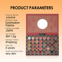 Palette de fards à paupières professionnelle Julystar, facilement estompable, longue tenue, fini mat et scintillant, haute intensité de couleur, 40 couleurs