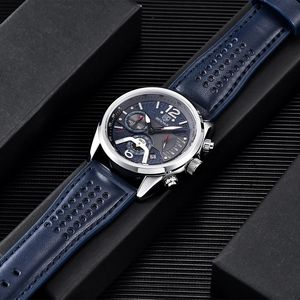 Montres pour hommes BENYAR 5171, étanches, de marque haut de gamme, à quartz, avec bracelet en cuir, calendrier, date automatique, design sport, chronographe, Reloj - Product Image 5