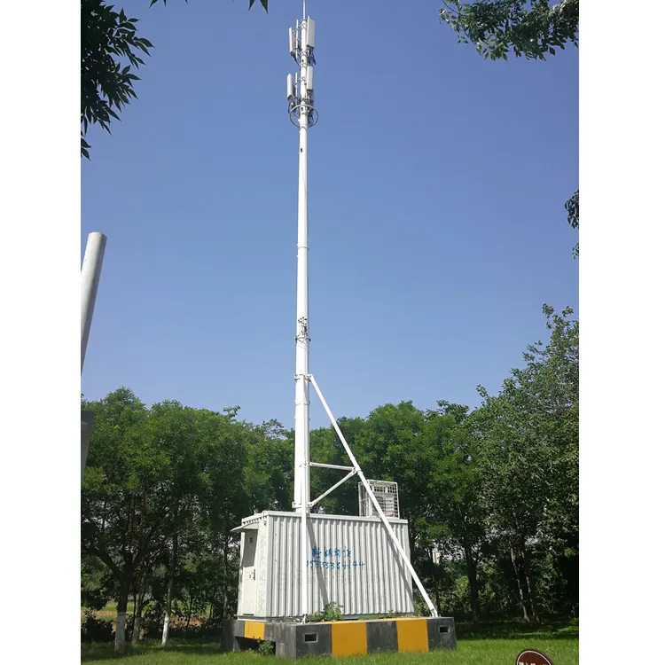 10m 20m 25m 35m 40m 45m 55m 60m 65m 70m 75m 80m Hot dip Galvanized Signal monopole light telecom antenna tower price